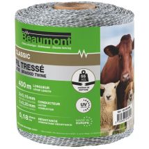 Fil tressé blanc et vert 400M classic