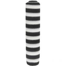 Filet brise-vue anthracite et blanc 1x10 m pehd 75 g/m²
