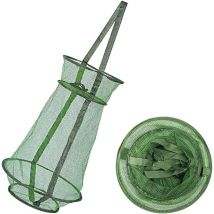 Filet de pêche- 55 33cm, filet de pêche nasse pour attraper toutes les espèces de poissons, écrevisses (vert)