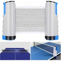 Filet de Ping Pong, Filet de Tennis de Table Rétractable Ping Pang Net Table Tennis Net Réglable Portable pour Intérieur et Extérieur, Gris