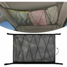 Filet de plafond de voiture, filet de rangement universel pour plafond de voiture, chargement de plafond intérieur de voiture avec fermeture à