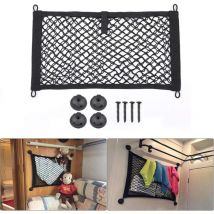 Filet de rangement à fixer sur le côté de la voiture - Élastique - Pour caravane, camping-car, camion, fourgonnette - Filet de rangement pour bagages