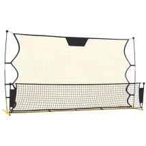 Filet de rebond de football noir/jaune 183x85x120 cm polyester