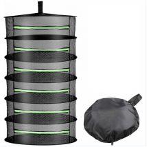 Filet de Séchage Suspendu Pliable 6 Couches Panier de Séchage Grand Porte-Sèche Filet de Rangement Tente Herbe Bud Plant Sécher avec Sécateur Aafgvc