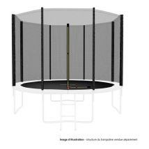 Kaia Sports - Filet de sécurité extérieur Universel pour trampoline ø 10Ft, 8 Perches