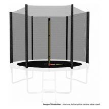 Filet de sécurité extérieur Universel pour trampoline ø 8Ft / 244Cm, 6 Perches