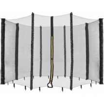 Filet de sécurité pour trampoline - Diamètre : 430 cm - 8 barres - Résistant aux uv - Résistant aux intempéries - Maille étroite - Verrouillable