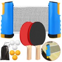 Filet de tennis de table rétractable – Filet de tennis de table 65' avec clips Filet de tennis de table portable qui s'adapte à n'importe quelle