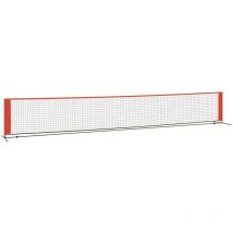 Filet de tennis Noir et rouge 600x100x87 cm Polyester Vidaxl