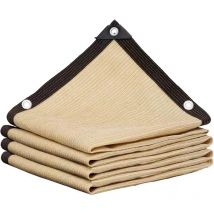 Jn.songs - Garten Schattierungsnetz, Schattennetz mit Ösen für Pergola, Terrasse, Pflanzen, Gewächshaus, Hühnerstall, Braun - 4x5m