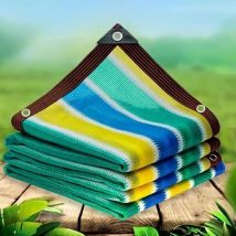 Filet d'Ombrage de Jardin Couverture d'Ombrage Extérieure pour Pergola Terrasse Plantes Serre Poulailler Multicolore - 3x4M