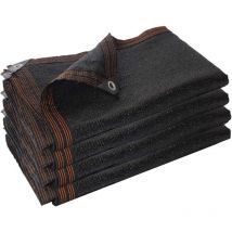 Denuotop - Filet d'ombrage de protection solaire, tissu d'ombrage de protection uv noir filet d'ombrage extérieur avec œillets pour terrasse porche