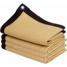 Filet d'ombrage rectangulaire, tissu d'ombrage léger extérieur pour auvent/piscine/garage, tissu d'ombrage avec œillets résistants, beige, 3x7m