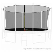 Filet intérieur de sécurité pour trampoline avec bouchons hauts de perches et ficelle : ø 14Ft/ 427 cm, 12 Perches