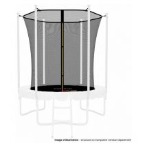 Kaia Sports - Filet intérieur de sécurité pour trampoline avec bouchons hauts de perches et ficelle : ø 6Ft/ 185 cm, 6 Perches