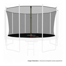 Jump4fun - Filet intérieur de sécurité pour trampoline avec bouchons hauts de perches et ficelle : ø 12Ft, 10 Perches
