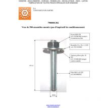 Filet M10X65 Avec Ecrou + Rondelle + grifaxe Acier zingué-10 pièces