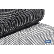 Maille de Jardin Carrée en Plastique 10mm Gris Argenté 1x25m