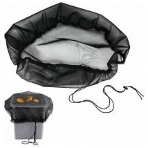 Filet pour Citerne de Pluie Filet de Protection pour Tonneau de Pluie Réglable Filet de Protection Anti-Moustique pour Extérieur Jardin Seaux