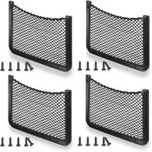 Filet Rangement pour Voiture 4 pcs, Organisateurs Rangement Coffre 36 18CM, Multifonctionnel Sac Pocket Organizer de Voiture pour Ustensiles,