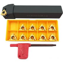 filetage Porte-outil de tournage SER2020K16 avec insert de filetage indexable 16ER AG60 Lame d'insert de coupe