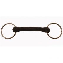 Filetto ad anelli intero in inox rigido con imboccatura 21 mm ricoperta in gomma: 13,5 cm