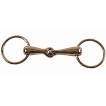 Filetto ad anelli per pony, snodato in ferro cromato vuoto, con imboccatura 21 mm: 10,5 cm