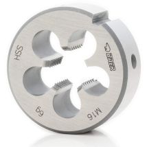 Filiera M 8 x 1,25 HSS – Filettatura esterna – Ø D1 25mm – Ø D2 7,93mm – Baer