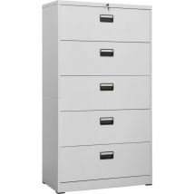 Filing Cabinet Light Grey 90x46x164 cm Steel VSVS7079417