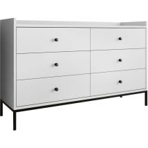 Bestmobilier - Filipo - commode - blanc - 130 cm
