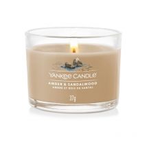 Candela votive in vetro singola amber e sandalwood - Yankee Candle