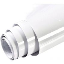 Film adhésif blanc pailleté 60 cm x 5 m film meuble haute brillance film auto-adhésif pour meubles armoires de cuisine protection de surface vinyle