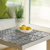 Film adhésif décoratif pour meuble Carrelage 150 x 45cm Gris