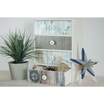 Film adhésif décoratif pour meuble Lattes de bois 200 x 67,5cm Gris, beige, bleu