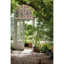 Adhésif Décoratif Pour Vitre – Film Auto-adhésif Opaque Multicolore Fleurs – Dimensions 200 X 45 Cm – Pour Surfaces Vitrées – Transform
