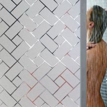 Film de confidentialité pour fenêtre, autocollant statique en verre dépoli, film de confidentialité pour fenêtre - style4