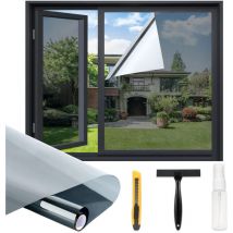 Tuserxln - Film de protection solaire pour fenêtre à l'intérieur ou à l'extérieur 50 x 200 cm - Film miroir pour fenêtre - Film autocollant pour
