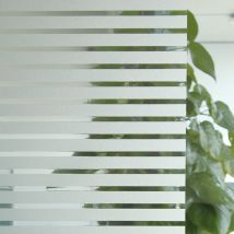 Film électrostatique à rayures Blanc 90x200 cm