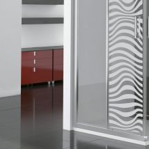 NC - Film Fenêtre Anti Regard Occultant - illusion optique 1 - Stickers Autocollant Brise-Vue pour Vitre & Porte de Douche - 55x185cm