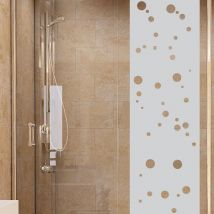 Film Fenêtre Anti Regard Occultant - petites bulles - Stickers Autocollant Brise-Vue pour Vitre & Porte de Douche - 200X55cm