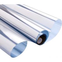 Film miroir autocollant pour fenêtre, isolation thermique, vitrail, argent, 90 x 100 cm