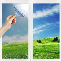 Bb-boom - Film Miroir Fenêtre sans Tain Anti Chaleur Anti-Regard Contrôle de la Température Protection de la Vie Privée Film Adhésif Réfléchissant