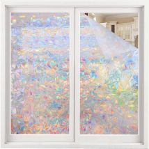 Film pour vitres, auto-adhésif, opaque, film de protection, film de fenêtre 3D pour fenêtre, 45 x 100 cm, écran de confidentialité, film de verre,