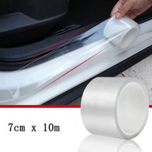 Film pour Voitures, Motos, Vélos 7x10 cm - Transparent, Autocollant, Protection Peinture, Protection Bord de Porte, Protection Bord