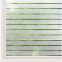 Film Électrostatique Fenêtre Motif Rayure Autocollant Fenêtre Film pour Vitre Maison 45x200cm Protection uv -Idéal pour Bureau Chambre Cuisine Maison