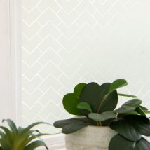 Transform - Film vitrostatique pour vitre Décoratif extra-lisse Zig zag 150 x 45cm Transparent