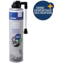 Reifenpannen-Spray 300 ml – 360°-Ventil – Grau – Passend für gängige Autoventile