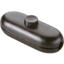 InterBär Interruttore a filo passante Nero 1 x Off / On 2 a 1 pz.