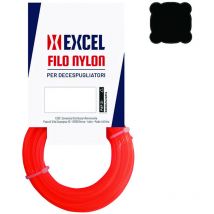 Filo per decespugliatore in nylon quadro arancio - mm.4 in matassa da mt.50