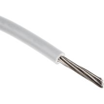 Fils de connexion RS PRO UL1007, 7 0,13 mm² 26 AWG, 300 V, PVC Blanc, 100m ( Prix pour Bobine de 100 Mètres )